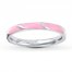 Stackable Ring Pink Enamel Sterling Silver