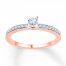 Diamond Promise Ring 1/6 ct tw Round-cut 10K Rose Gold