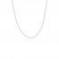 13" Adjustable Children's Cable Chain 14K White Gold Appx 1.2mm