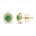 Emerald & Diamond Earrings 1/5 ct tw 10K Yellow Gold