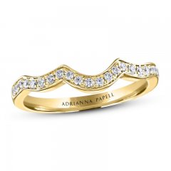 Adrianna Papell Diamond Wedding Band 1/6 ct tw Round-cut 14K Yellow Gold