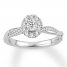 Previously Owned Diamond Engagement Ring 1/2 ct tw Round-cut 14K White Gold