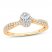 Diamond Engagement Ring 3/4 ct tw Oval/Round 14K Yellow Gold