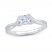 The Kiss Diamond Solitaire GSI Engagement Ring 3/4 ct tw Princess-cut Platinum