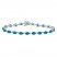 Swiss Blue Topaz Bracelet Oval-cut Sterling Silver