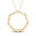 Circle of Gratitude Diamond Necklace 3/8 ct tw Round-cut 10K Yellow Gold 19"