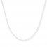 Box Chain Necklace 14K White Gold 24" Length