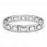 Men's Link Bracelet White Tungsten 8.5" Length