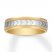 Chevron Wedding Band 10K Two-Tone Gold