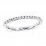 Diamond Wedding Band 1/10 ct tw Round-cut 10K White Gold