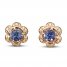 Le Vian Tanzanite Earrings 1/3 ct tw Diamonds 14K Strawberry Gold