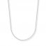 Cable Chain Necklace 14K White Gold 18" Length