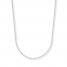 Cable Chain Necklace 14K White Gold 18" Length