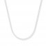 Cable Chain Necklace 14K White Gold 18" Length