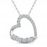 Everything You Are Diamond Heart Necklace 1/2 ct tw 10K White Gold 18"