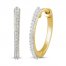 Diamond Hoop Earrings 1/10 ct tw Round-cut 10K Yellow Gold