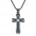 Men's Cross Necklace Stainless Steel/Black Ion Plating