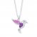 Amethyst Bird Necklace Lab-Created Sapphire Sterling Silver