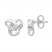 Diamond Knot Earrings Sterling Silver