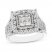 Diamond Engagement Ring 1-1/2 ct tw Princess/Round-cut 10K White Gold