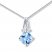 Aquamarine Necklace White Topaz Sterling Silver