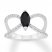 Marquise Onyx Ring Lab-Created White Sapphires Sterling Silver