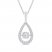 Unstoppable Love Diamond Pear Necklace 1/2 ct tw Round-cut 10K White Gold 19"