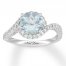 Neil Lane Aquamarine Engagement Ring 5/8 cttw Diamonds 14K Gold