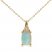 Ethiopian Opal & Diamond Necklace 1/20 ct tw Cushion & Round-Cut 10K Yellow Gold 18"