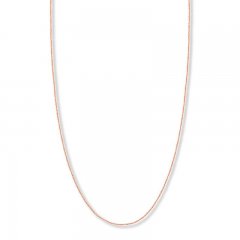 Adjustable 22" Sparkling Chain 14K Rose Gold Appx. 1.15mm