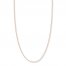 Adjustable 22" Sparkling Chain 14K Rose Gold Appx. 1.15mm