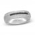 Neil Lane Men's Black & White Diamond Wedding Band 3/8 ct tw Round-cut 14K White Gold