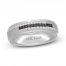 Neil Lane Men's Black & White Diamond Wedding Band 3/8 ct tw Round-cut 14K White Gold