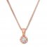 Diamond Necklace 1/4 Carat tw 10K Rose Gold