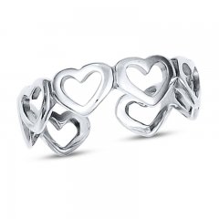 Heart Toe Ring Sterling Silver