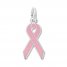 Breast Cancer Ribbon Pink Enamel Sterling Silver Charm