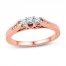 Diamond Ring 1/4 ct tw Round-cut 10K Rose Gold