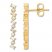 Baguette/Round Diamond Drop Earrings 1/4 ct tw 10K Gold