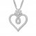 Emmy London Diamond Heart Necklace 1/5 ct tw Sterling Silver