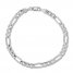 Men's Figaro Link Bracelet 14K White Gold 8.5" Length