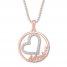 Madre Heart Necklace 1/20 ct tw Diamonds 10K Rose Gold