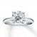 Certified Diamond Round-cut Ring 2 carats 14K White Gold