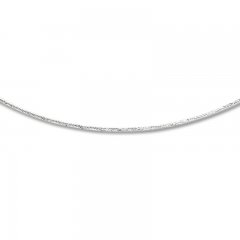 Twisted Chain Necklace Sterling Silver 18" Length