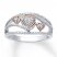 Diamond Ring 1/10 ct tw Round-cut Sterling Silver/10K Rose Gold