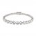 White Lab-Created Sapphire Bracelet Sterling Silver 7.25"