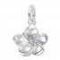 Plumeria Flower Charm Sterling Silver