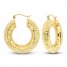 Diamond-cut Tube Hoop Earrings 10K Yellow Gold