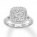 Diamond Engagement Ring 3/4 ct tw Round-cut 14K White Gold