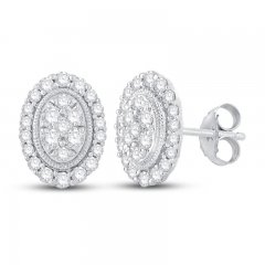 Neil Lane Diamond Earrings 1/2 ct tw Round-cut 14K White Gold