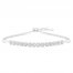 Diamond Bolo Bracelet 1/4 ct tw Round-cut Sterling Silver 6.85"